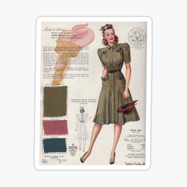 Item preview, vintage dress designed and sold by graphicandesign.