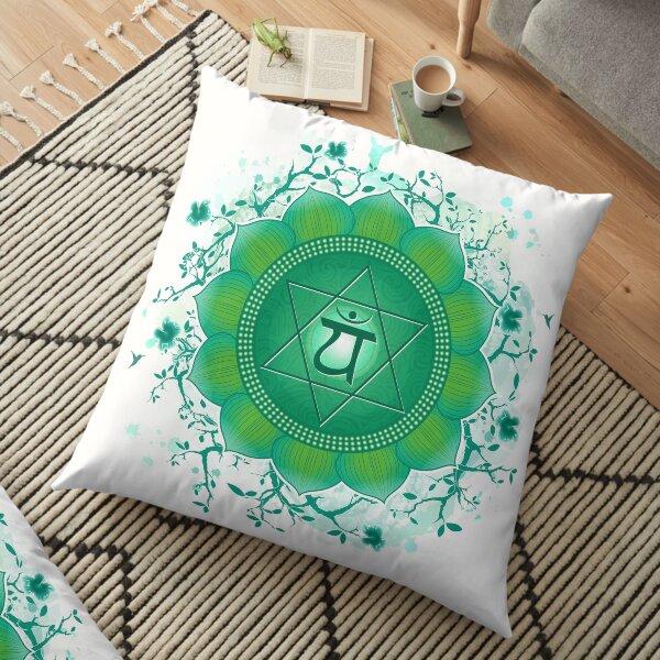 Heart Chakra Art Floor Pillow