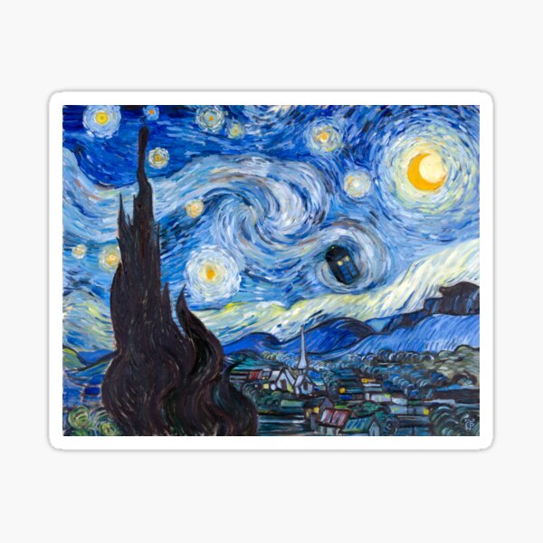 Vista previa del artículo con la obra «Noche estrellada con tardes», diseñado y vendido por Theresa  Pisani.