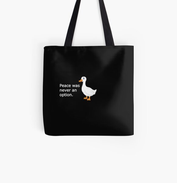 Peace Is Not An Option Tote Bag By Vinesbrenda Redbubble - peace was never an option untitled honk game preview 4 roblox