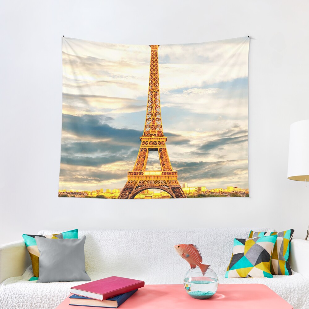 Disover The Eiffel Tower Paris France Tapestry