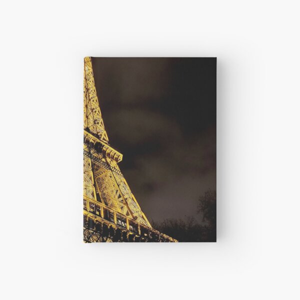 The Eiffel Tower Night Time Lit Hardcover Journal