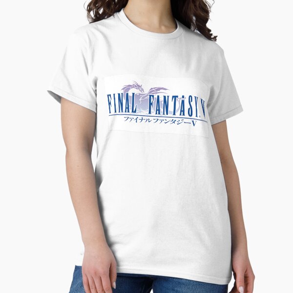 Final Fantasy V Logo Print Classic T-Shirt