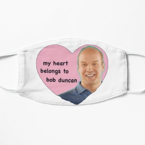 bob duncan heart meme Flat Mask