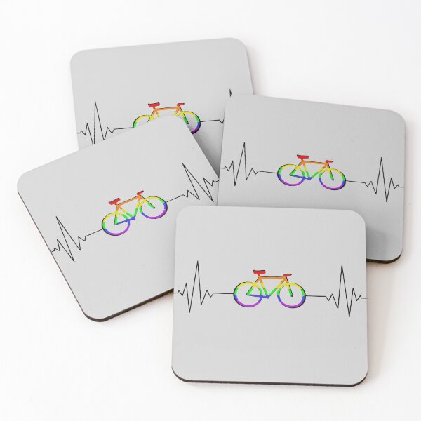 Item preview, Heart Beat Bike Rainbow (Gray Background) designed and sold by Anaquin.