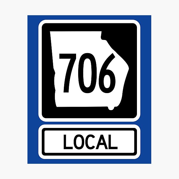 Georgia State Route 706 Local (Area Code 706) Photographic Print