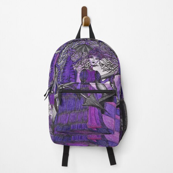 Item preview, Purple Cat with Umbrella designed and sold by PaniaBrown.