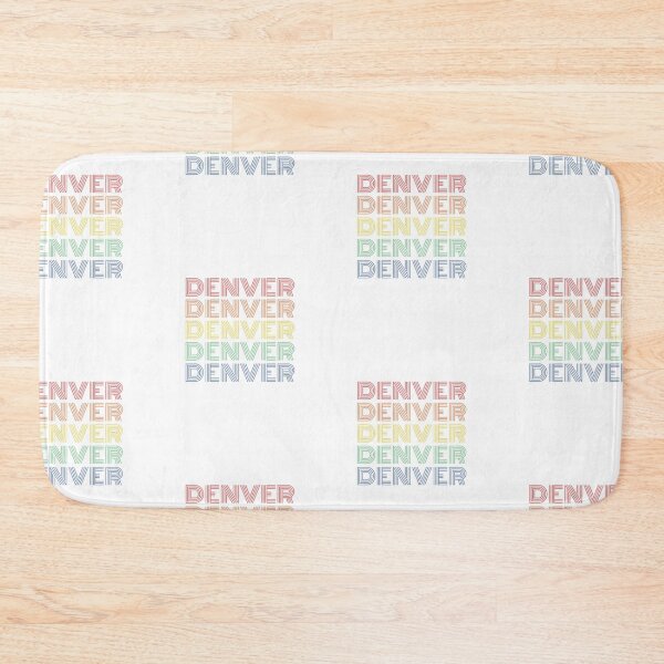 Item preview, Multi Colour Retro 70's Denver City Name Typographic Art designed and sold by MakiMak.