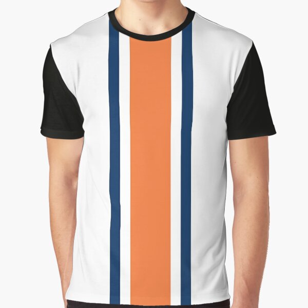 Orange White Navy Vertical Power Stripe