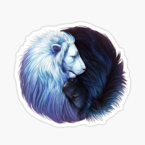 Big T Peace Stickers Redbubble - wolf and lion ying yang t shirt roblox