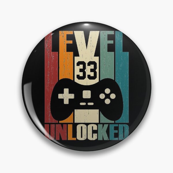 Item preview, Level 33 Unlocked 33rd Birthday Gift 33 Years Old Vintage 1987 Video Gamer designed and sold by nana1099.