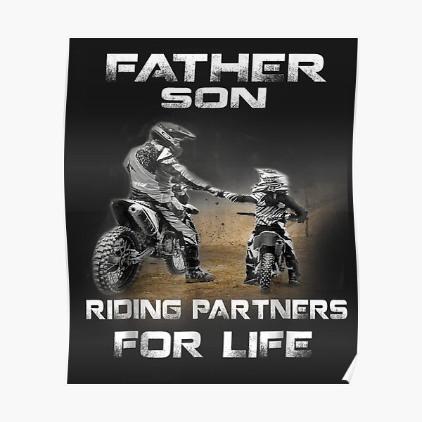 Motocross Supercross Brap Dirt Bike - Father & Son Riding Poster