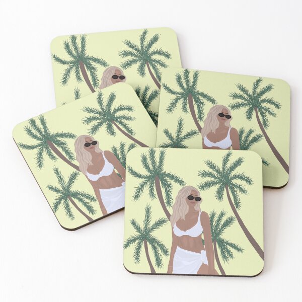 Item preview, Girl at the Beach with Palm Trees designed and sold by Toripasquale.