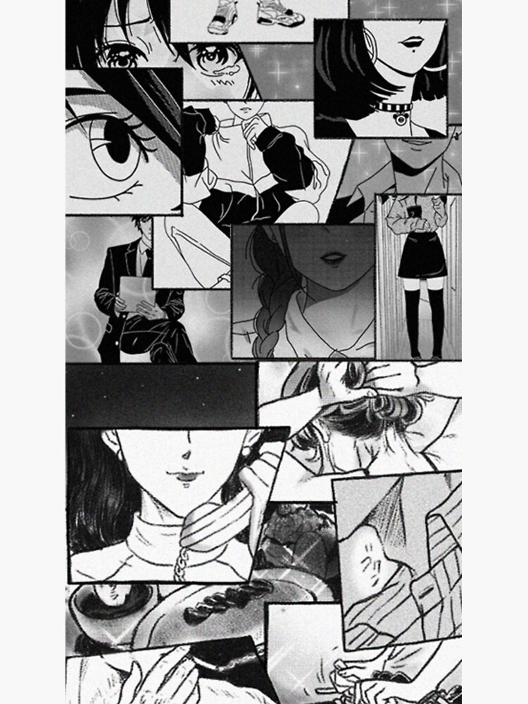 "Black and White anime collage" Sticker for Sale by ItzRay Redbubble