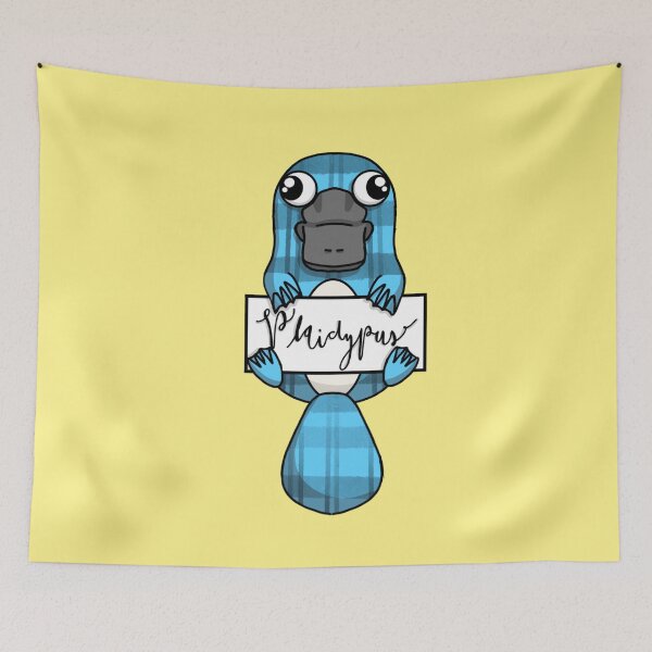 Aperçu de l'œuvre Plaidypus (Plaid Platypus) créée et vendue par The Curly Redhead.