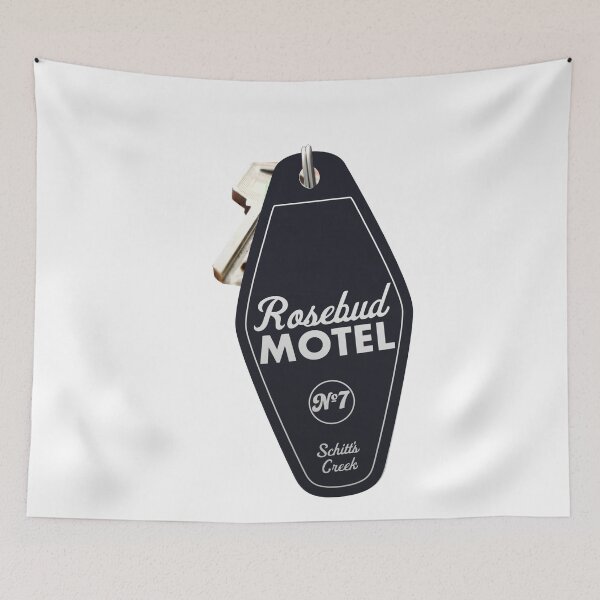 Item preview, Schitt's Creek Rosebud Motel Key Tag for Room 7, Retro design in black designed and sold by The-Goods.
