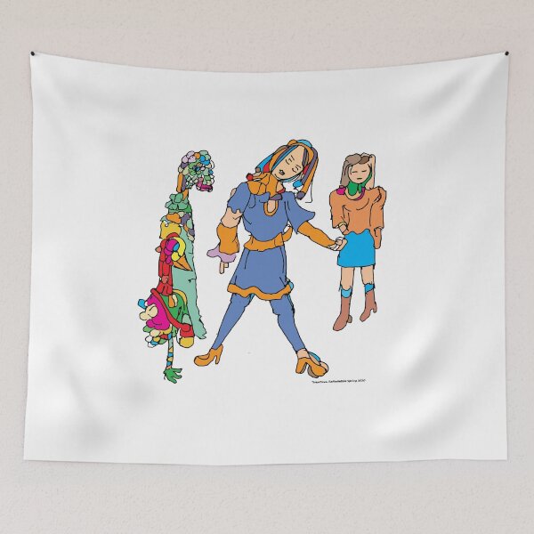 Item preview, Blue Dress, Orange Dress, Green Dress, TeresaTown at Redbubble 2020 designed and sold by Mark Stansberry.