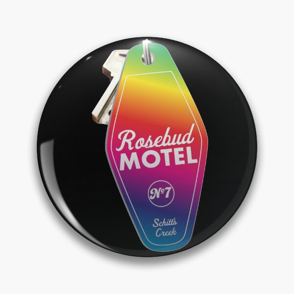 Item preview, Schitt's Creek Rosebud Motel Key Tag for Room 7, Retro design in Rainbow Pride Colors. designed and sold by The-Goods.