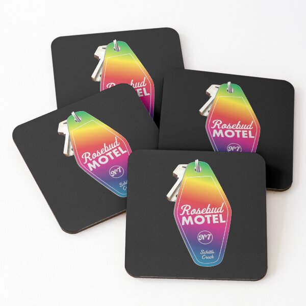 Item preview, Schitt's Creek Rosebud Motel Key Tag for Room 7, Retro design in Rainbow Pride Colors. designed and sold by The-Goods.