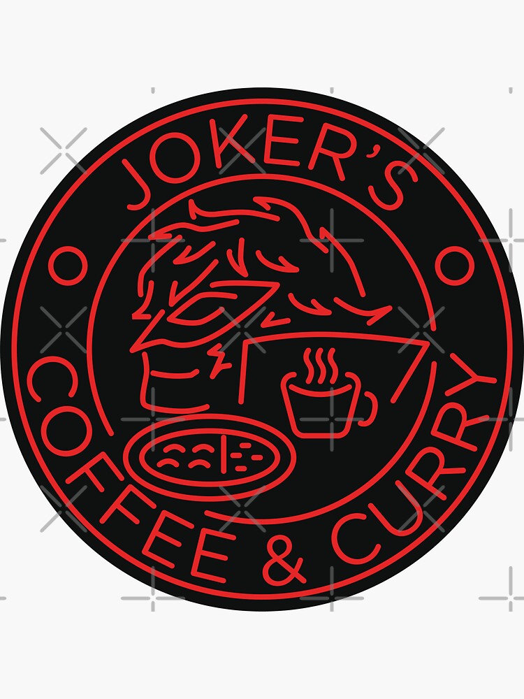 "Persona 5 Joker's Coffee & Curry" Sticker by mark-pscl | Redbubble