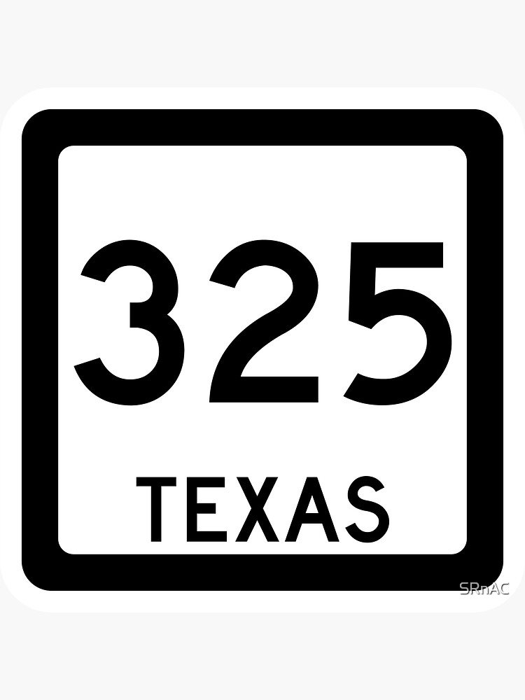 Pegatina «Ruta estatal de Texas 325 (código de área 325)» de SRnAC ...