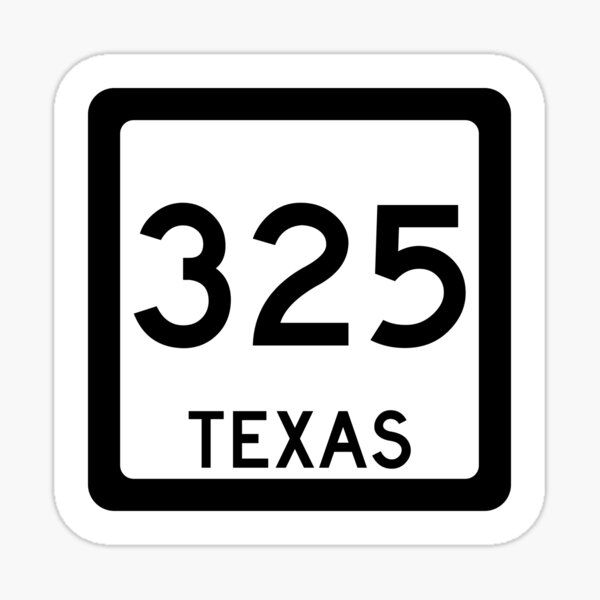 Pegatina «Ruta estatal de Texas 325 (código de área 325)» de SRnAC ...