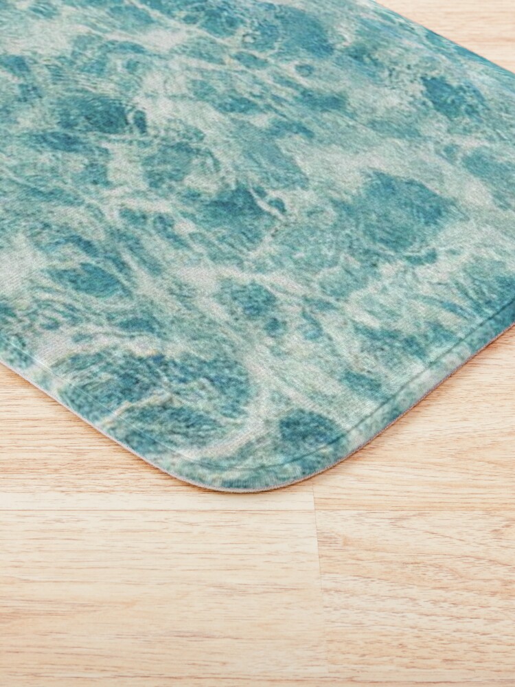 Alternate view of Crystal Clear Aqua Blue Ocean Water Bath Mat