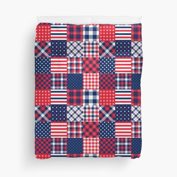 Artikel-Vorschau von Americana Stars and Stripes Plaid Cheater Quilt, designt und verkauft von Artefficient.