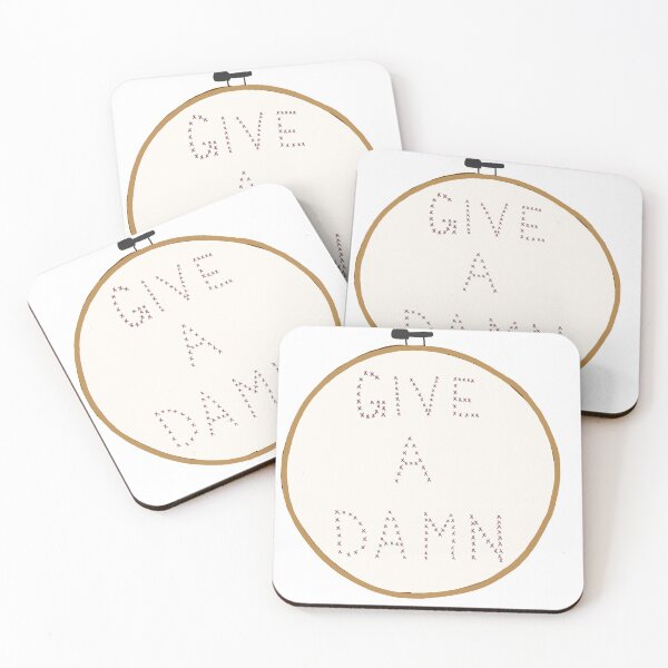 Item preview, Give A Damn Embroidery Hoop designed and sold by messylines.