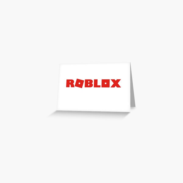 Roblox Logo Personalized Birthday Card Red Heart Print