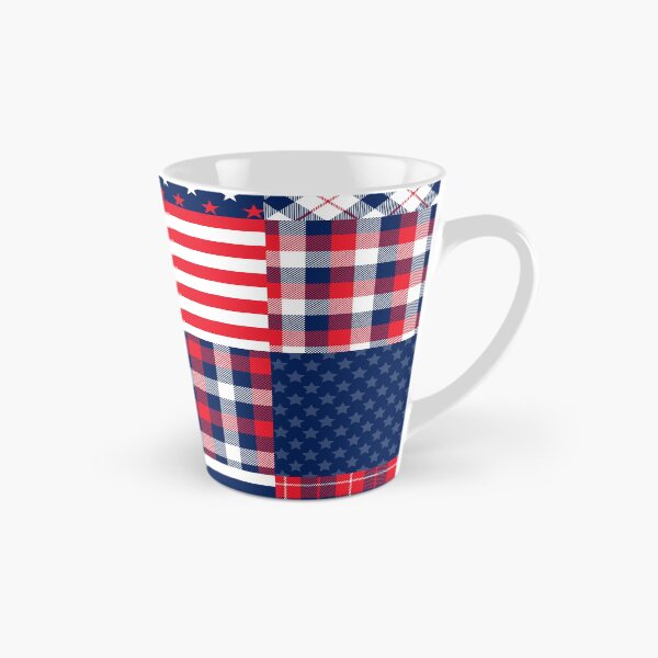Item preview, Americana Stars and Stripes Plaid Cheater Quilt designed and sold by Artefficient.