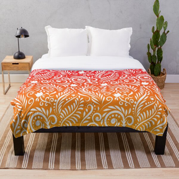 Item preview, Floral and Leaves - Tangerine & Orange (Citrus Lover Collection) designed and sold by CreativityRoams.