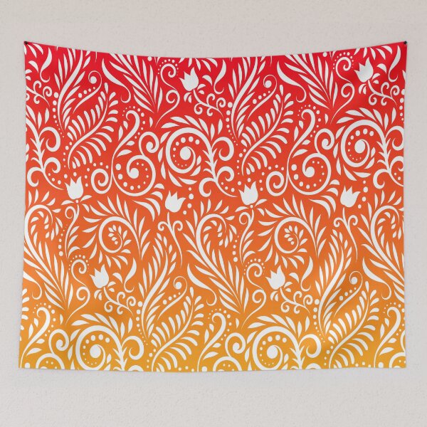 Item preview, Floral and Leaves - Tangerine & Orange (Citrus Lover Collection) designed and sold by CreativityRoams.