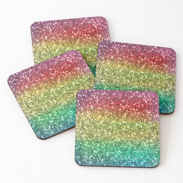 Item preview, Shimmer Glitter Rainbow Colorful Sequin Unicorn Fairy Pattern designed and sold by digitalvintage.