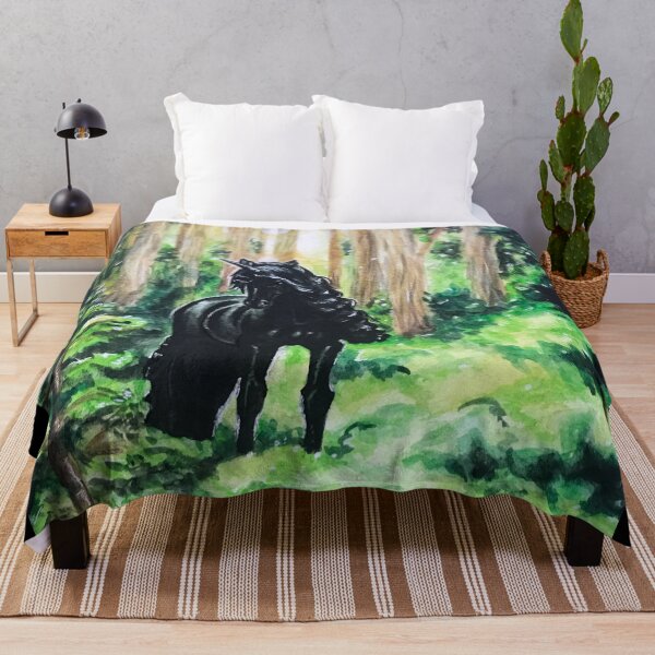 Item preview, Black Unicorn in Magical Forest designed and sold by Lady-Lilac.