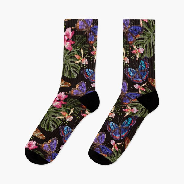 Item preview, Butterflies and tropical flowers  designed and sold by matrioshka.