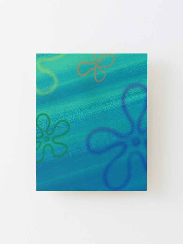 "Spongebob flower sky" Mounted Print for Sale by dillpicklechips ...