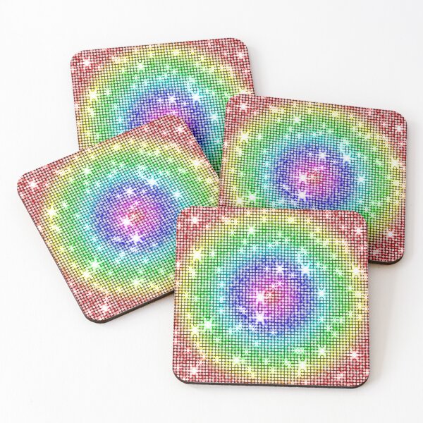 Item preview, Shimmer Glitter Rainbow Colorful Sequin Unicorn Fairy Pattern designed and sold by digitalvintage.