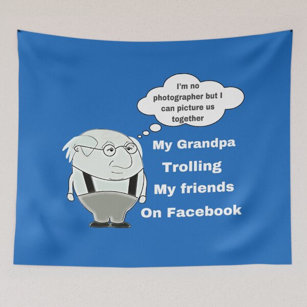 Item preview, Grandpa the Facebook Troll designed and sold by CocoBayWinning.