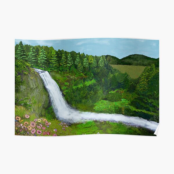 Waterfall to complete the floor plan and invite money Poster
