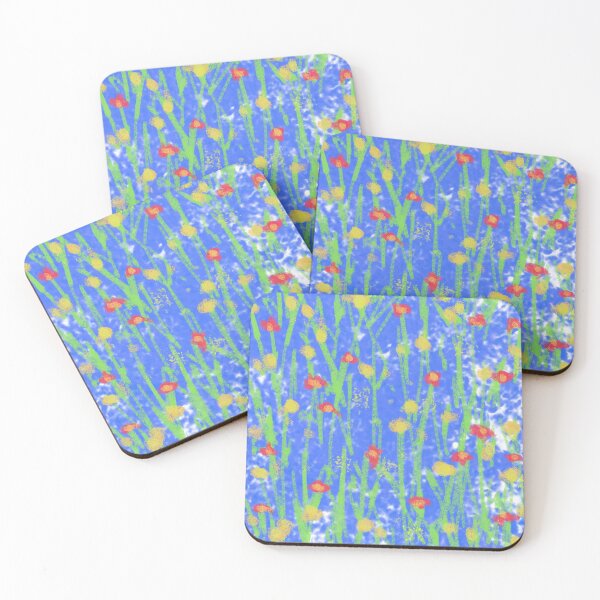 Item preview, Flowers On a Field of Blue designed and sold by DustyDragonfly.