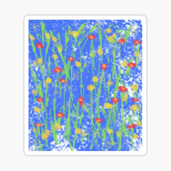 Item preview, Flowers On a Field of Blue designed and sold by DustyDragonfly.
