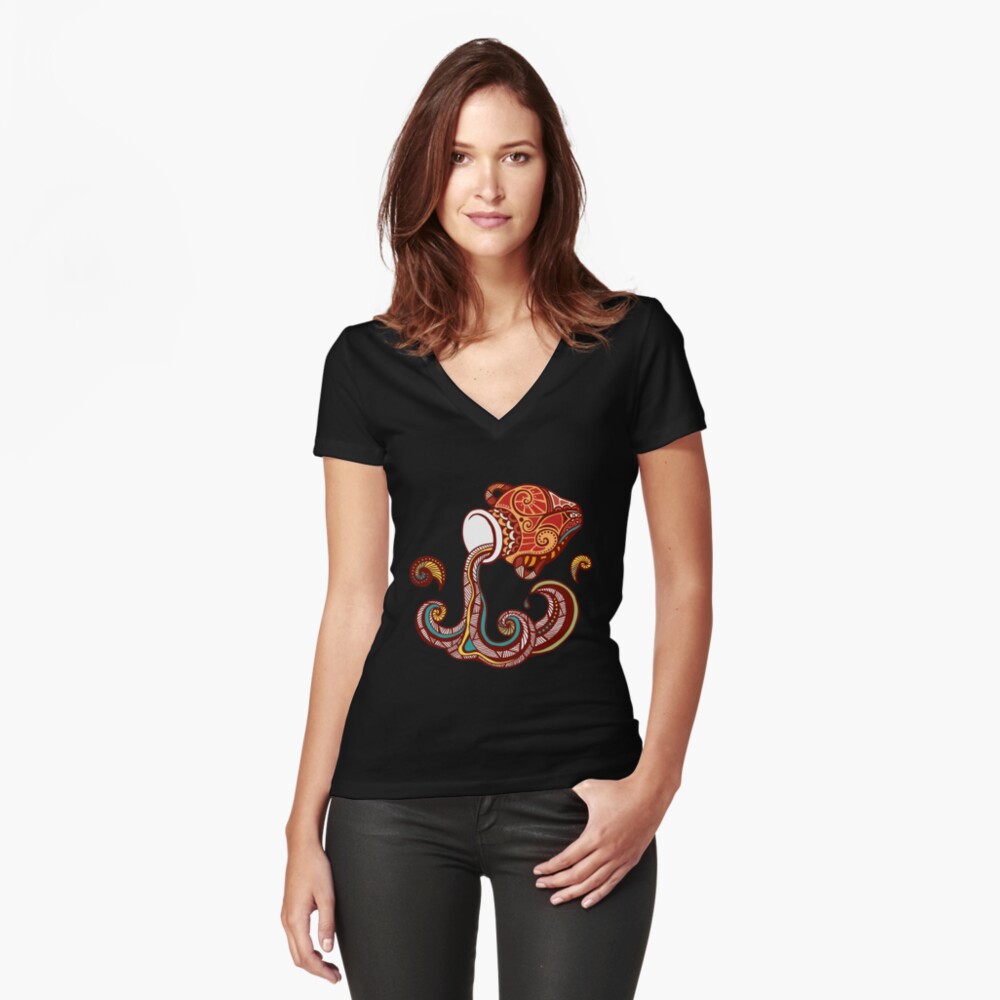 Item preview, Fitted V-Neck T-Shirt designed and sold by KerstinSchoene.