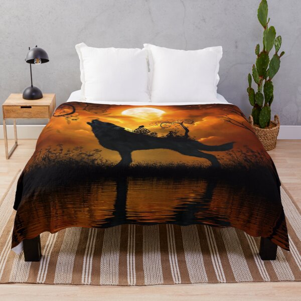 Item preview, Awesome wolf and little fairy in the night designed and sold by nicky2342.