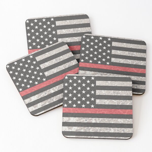 Item preview, Grunge Thin Red Line Flag - Firefighter Gifts for Families designed and sold by 3QuartersToday.