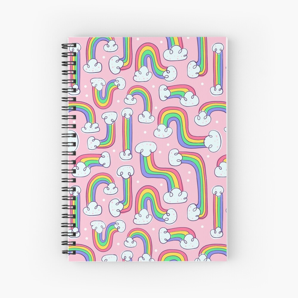 Curvy Rainbows Spiral Notebook
