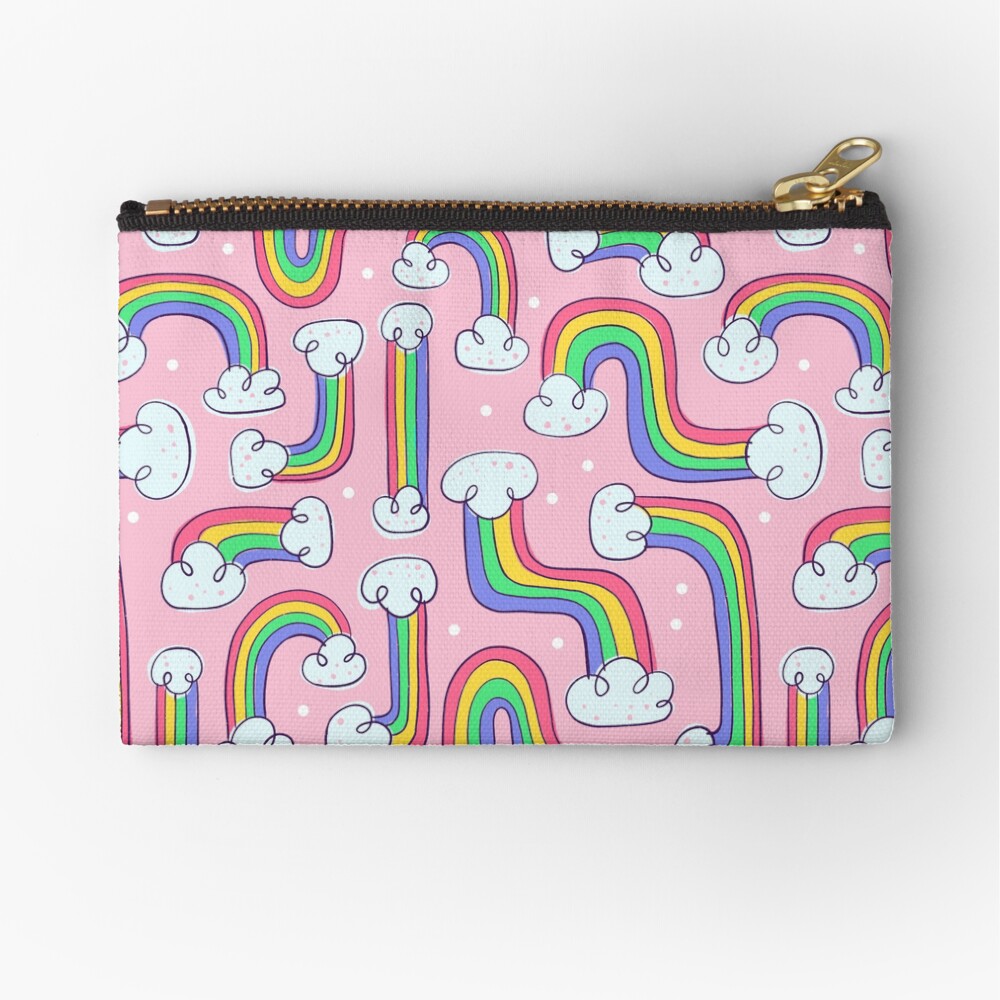 Curvy Rainbows Zipper Pouch