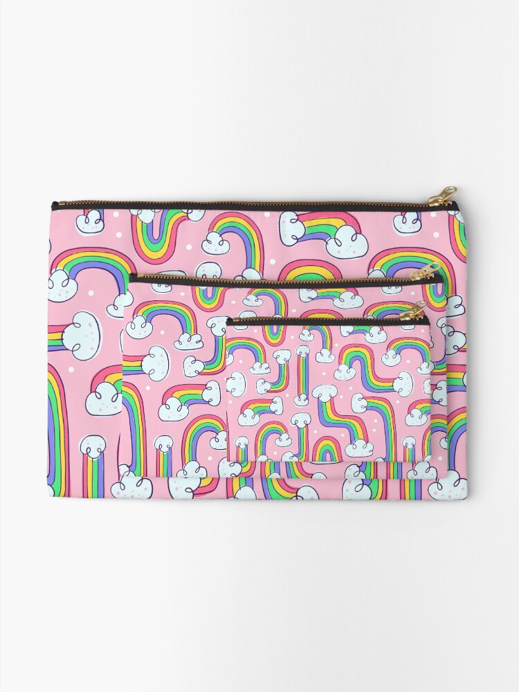 Alternate view of Curvy Rainbows Zipper Pouch