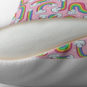 Alternate view of Curvy Rainbows Floor Pillow