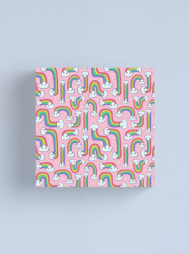 Alternate view of Curvy Rainbows Canvas Print